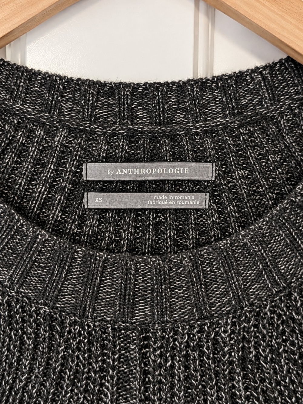 Anthropologie Keely Lightweight Relaxed Fit Cable Knit Cotton Wool Dad Sweater - Picture 2 of 5